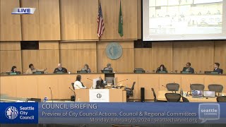 Seattle City Council Briefing 252024 [upl. by Hamilton451]