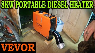 VEVOR 8KW Portable Diesel Heater Set up amp Test [upl. by Bricker777]