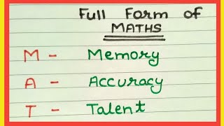 Full form of MATHSMATHS Full formMaths ka Full formKahanikatha928 [upl. by Clercq82]