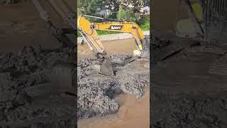 Excavator Stuck in Mud [upl. by Fitton]