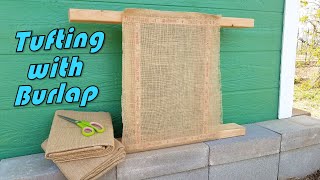 How to stretch burlap over a rug tufting frame shorts [upl. by O'Kelly222]