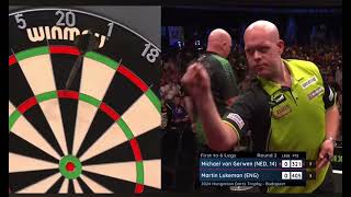 9 DARTER  Michael Van Gerwen 9 Darter  Hungarian Darts Trophy 2024 🎯 [upl. by Nicolella206]