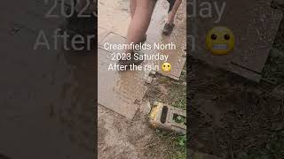 Creamfields North 2023 Saturday rain mud walk [upl. by Cyprio]