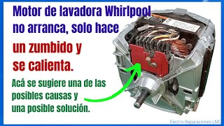 Lavadora no lava ni exprime El motor hace un zumbido y calienta Acá una posible causa y solución [upl. by Ahsener]