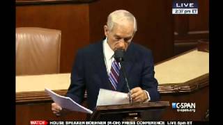 Ron Pauls Congressional Farewell Speech  CSPAN 11142012 [upl. by Aiym]