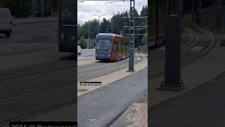 Red Tram tram tramway trainspotting shortsvideo train tramlines [upl. by Leor790]