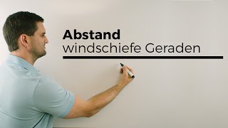 Abstand windschiefer Geraden Geometrie Vektorrechnung 1Möglichkeit  Mathe by Daniel Jung [upl. by Qooraf]