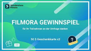 Schau mal ob Du 50 Dollar gewonnen hast  Filmora Gewinnspiel [upl. by Donaugh]