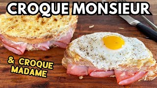 Croque Monsieur and Madame  HIGHLY REQUESTED by Viewers  French Ham and Cheese Sandwich [upl. by Artemas]