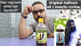 Original Aadivasi hair oil review after 2 months Hair regrowth white hair Dandruff [upl. by Arua]