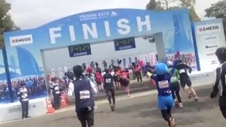 横浜マラソン2015 フィニッシュとその後 Yokohama Marathon [upl. by Wickner]