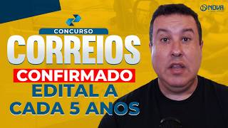 Concurso CORREIOS 2024 PRESIDENTE CONFIRMA NOVO EDITAL A CADA 5 ANOS [upl. by Colene]