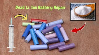 How To Dead LiIon Battery Repair  Using Water amp Salt [upl. by Knute]