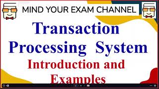 Transaction Processing System TPS Introduction amp Examples  Management Information System MIS [upl. by Bernadette12]