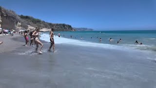 🇪🇸 Nerja Spain Beach Walk at Playa Burriana [upl. by Ellienad]