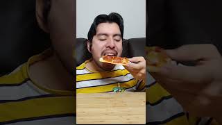 Deluxe thin crust pizza mukbang pizza shorts [upl. by Eessac884]