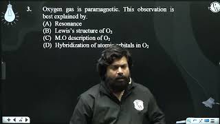 Oxygen gas is paramagnetic This observation is best explained by [upl. by Novyert]