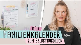 Familienkalender 2020 zum ausdrucken  DIY für nachhaltige ToDoListe [upl. by Avlasor491]