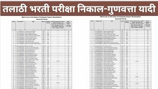 तलाठी भरती निकाल 2024 येथे चेक करा  Talathi Bharti Nikal 2024 Merit List PDF Link  Talathi Bharti [upl. by Johnath]