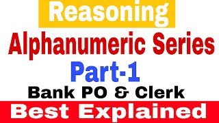 Alphanumeric Series reasoning tricks for bank PO Clerk  in Hindi  Part1 [upl. by Lieno261]