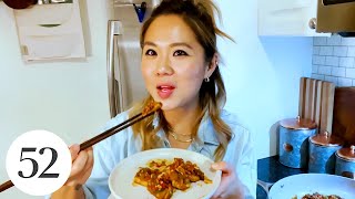 Dubu Jorim Korean Braised Tofu with Esther Choi  At Home With Us [upl. by Nylesaj690]