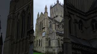 Newly Restored Wells Cathedral Exterior Clock Chimes Midday [upl. by Eehc850]