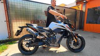 2023 KTM 790 DUKE LeoVince exhaust sound check [upl. by Trin59]