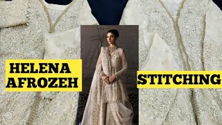 Afrozeh Custome Stitching The Brides Edit 2023 Code Helena For Azad Khasmeer usmanfashion afrozeh [upl. by Dumm]