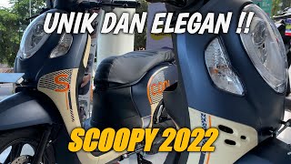 SCOOPY BIRU ELEGAN  NEW HONDA SCOOPY FASHION BLUE 2022  Review Spesifikasi amp Fitur [upl. by Shirah]