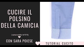 Cucire il polsino della camicia [upl. by Riebling]