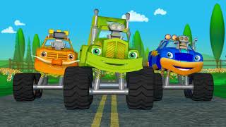 Learn Colors Monster Truck Race  Monster Truck Compilation I HOUR [upl. by Heddy]