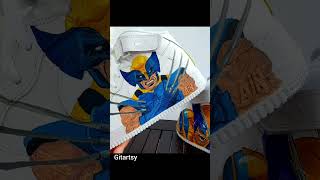 How to custom hand paint Nike AF1 sneakers  Wolverine Marvel design [upl. by Barnaba]