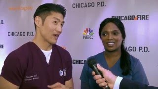 Chicago Med Interviews  Brian Tee amp Marlyne Barrett [upl. by Elfrieda]