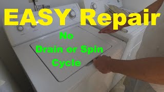 How to Fix a Wash Machine that Wont Spin Agitate or Drain  You will Learn A Lot [upl. by Ayotl]