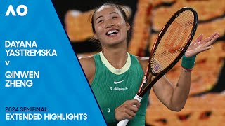 Dayana Yastremska v Qinwen Zheng Extended Highlights  Australian Open 2024 Semifinal [upl. by Robaina]