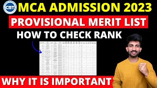 MCA Provisional Merit List 2023  MCA Provisional Vs Final Merit List 2023 [upl. by Alyel]