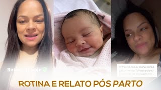 Rotina de Aline com Zaya e relatos do pós parto [upl. by Anirehs]