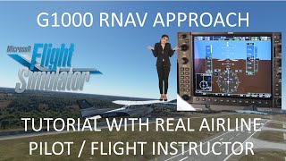 G1000 RNAV Approach Tutorial  Microsoft Flight Simulator  Real Airline Pilot  Flight Instructor [upl. by Sexton]