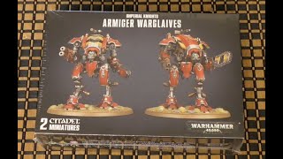 Imperial Knights  Armiger Warglaives  Unboxing WH40K [upl. by Idalia]