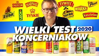 Wielki Test Koncerniaków 2020 Harnaś Kasztelan Lech Okocim Piast Tatra Tyskie Warka Żubr Żywiec [upl. by Anaihr906]