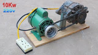 How to generate homemade infinite energy with a car alternator and an engine P2💡💡💡 [upl. by Nnylannej]