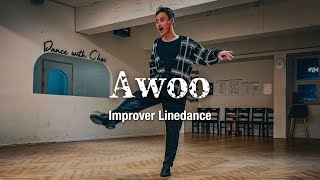 Awoo • Improver Linedance • Music by Sofi Tukker  Awoo feat Betta Lemme • 기리의 라인일기6 [upl. by Aihsetan367]