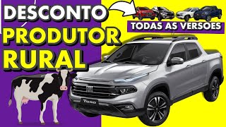 Fiat Toro 2022 Desconto Produtor Rural Todas as Versões Preço Até 15 MIL de desconto [upl. by Oz26]