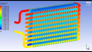 How to do Analysis of CHT Between Tube Fluid and Solid Fins of Car Radiator  ANSYS Fluent Tutorial [upl. by Aidekal]