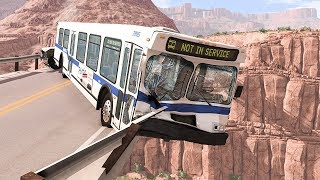 Collapsing Bridge Pileup Car Crashes 1  BeamNG DRIVE  SmashChan [upl. by Romina]