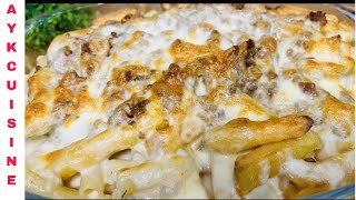 Bake pasta Cheesy pasta bake Minced Beef pasta bake Ramadan special recipiesBaked cheese pasta [upl. by Oralie668]