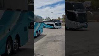 Autobuses Turistar Lujo Volvo 9800 VS Ayats Eclipse Chasis MAN Double Decker [upl. by Gittle]