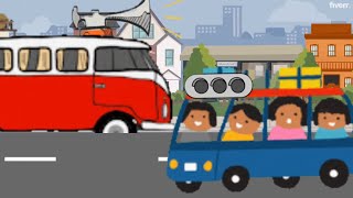 Wheels On The Bus Round The Round  Popular Nursery Rhymes For kids  Babies song [upl. by Hoyt]