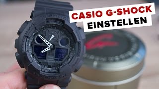 Deutsch Casio GSHOCK EINSTELLEN  Tutorial  FullHD [upl. by Alyda]