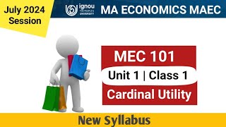 MEC 101 Microeconomics Analysis  IGNOU MA Economics MAEC Online Classes Kuldeep Singh [upl. by Ahsain]